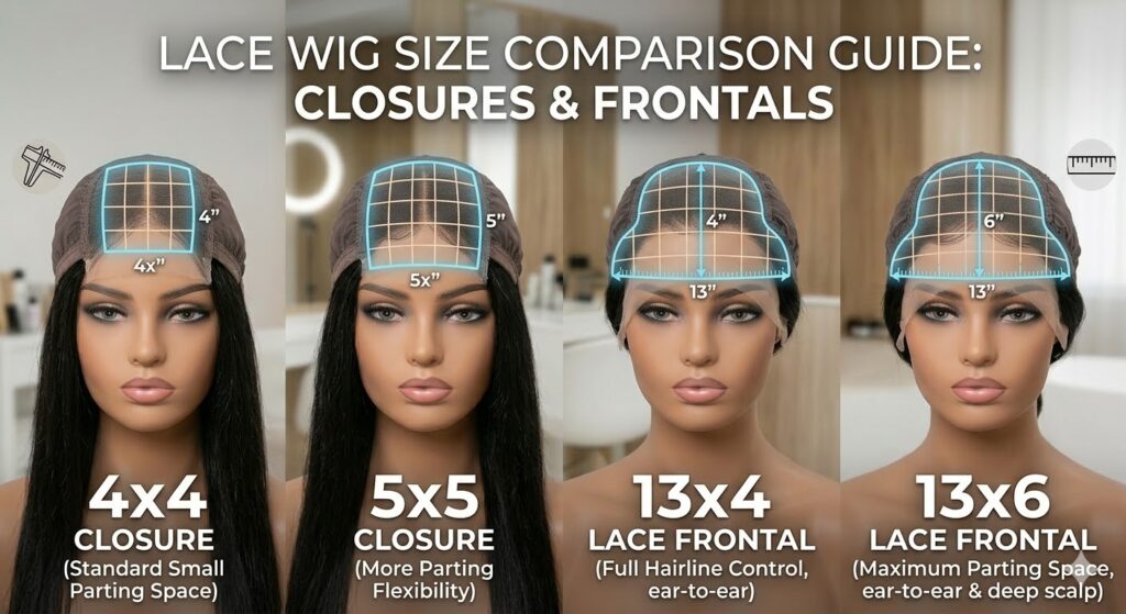 Lace wig size