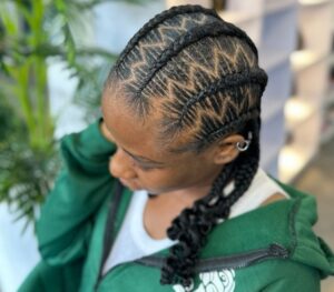 Stitch braids in Ghana by Twinkles Beauty