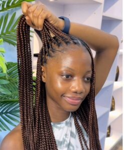 Box braids hairstyle by Twinkles Beauty