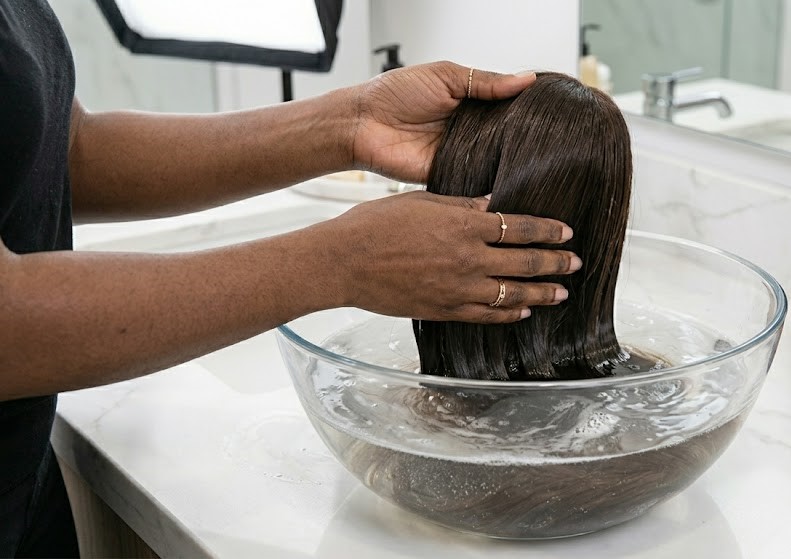washing synthetic wig