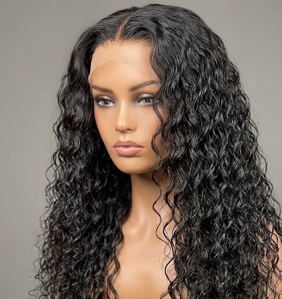 wet curls human hair wig