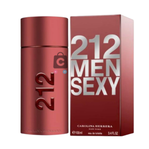 Carolina Herrera 212 Sexy Men EDT 100ml iconic dark metallic cylindrical magnetic bottle for a premium warm sweet spicy evening men's fragrance