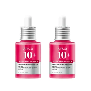 Anua niacinamide serum 10 percent and TXA 4 percent dark spot corrector bottle
