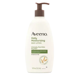 Aveeno Daily Moisturizing Body Lotion bottle for soothing and nourishing everyday dry skin