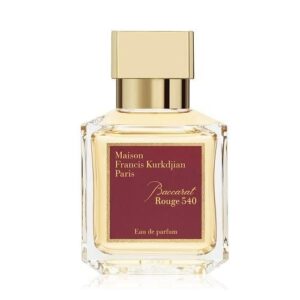 Maison Francis Kurkdjian Baccarat Rouge 540 Eau de Parfum 70ml clear glass bottle with gold cap for a premium woody amber fragrance