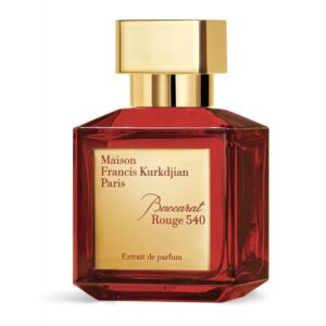 Maison Francis Kurkdjian Baccarat Rouge 540 Extrait de Parfum 200ml red glass bottle for a premium woody amber fragrance