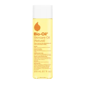 Bio-Oil Natural Skincare Oil bottle with 100 percent natural formulation for scars and stretch marks
