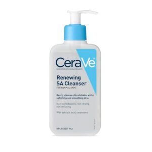 CeraVe Renewing SA Cleanser pump bottle for normal to rough skin