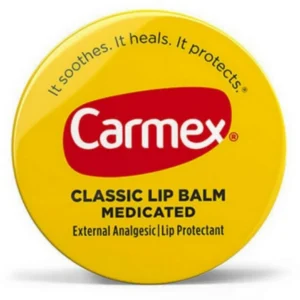 Carmex lip balm classic medicated jar and tube for severely chapped lips