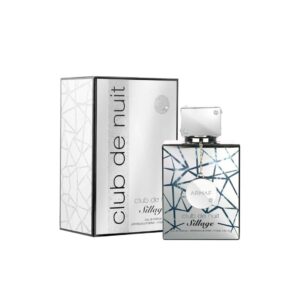 Armaf Club De Nuit Sillage 105ml shattered silver metallic perfume bottle for a fresh long lasting unisex scent