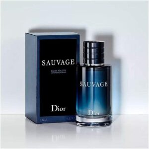 Dior Sauvage Eau De Toilette 100ml iconic midnight blue gradient glass bottle for a premium fiercely fresh aromatic men's fragrance