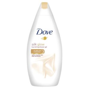 Dove shower gel silk glow 500ml body wash bottle for radiant skin