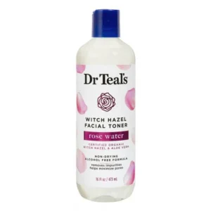 Dr. Teal's Witch Hazel Toner with Rose Water 16oz bottle for facial toning and pore minimizing
