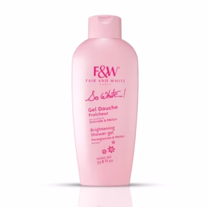 Fair and White So White Brightening Shower Gel 1000ml pink pump bottle for radiant skin