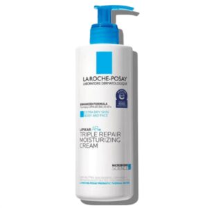 La Roche-Posay Triple Repair Moisturizing Cream large pump bottle for dry sensitive face and body skin