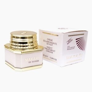 Makari night radiance cream jar for overnight skin brightening and repair