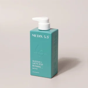 Medix 5.5 Glycolic and Lactic Acid body wash 15oz pump bottle for smooth skin