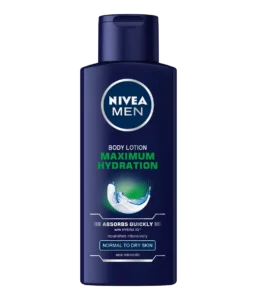 NIVEA Men Maximum Hydration body lotion 400ml pump bottle for dry ashy skin