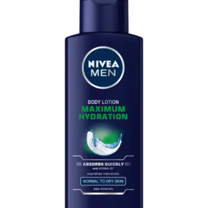 NIVEA Men Maximum Hydration body lotion 400ml pump bottle for dry ashy skin