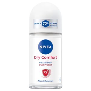 Nivea Dry Comfort roll on for women 50ml bottle for sweat and odor protection