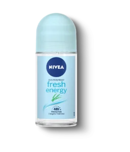 Nivea Fresh Energy roll on anti perspirant 50ml bottle with lemongrass for sweat and odor protection