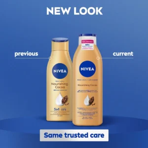Nivea Nourishing Cocoa Body Lotion 400ml bottle for deep moisture and dry skin