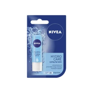 Nivea lip balm hydro care SPF 15 tube for intense hydration of dry lips