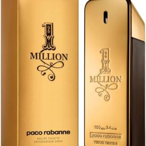 Paco Rabanne 1 Million Eau de Toilette 100ml legendary gold ingot bar bottle for a premium sweet spicy leather men's fragrance