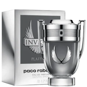 Paco Rabanne Invictus Platinum EDP 100ml silver winged trophy glass bottle for a premium fresh aromatic men's fragrance