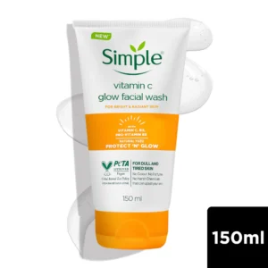 Simple Vitamin C Glow Facial Wash 150ml tube for bright skin