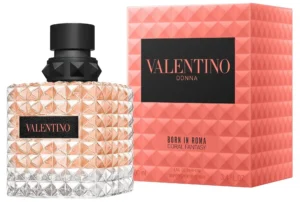 Valentino Donna Born In Roma Coral Fantasy EDT 100ml coral studded glass bottle for a premium fruity floral women's fragrance