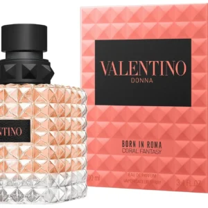 Valentino Donna Born In Roma Coral Fantasy EDT 100ml coral studded glass bottle for a premium fruity floral women's fragrance