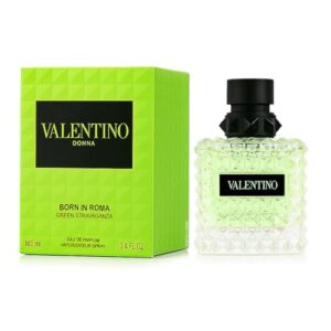 Valentino Born In Roma Green Stravaganza EDP 100ml green and black studded glass bottle for a premium floral amber women's fragrance