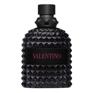 Valentino Born In Roma Uomo Extradose EDP 100ml black studded glass bottle for a premium woody amber men's fragrance