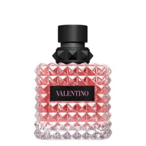 Valentino Donna Born in Roma Eau de Parfum For Women 100ml studded glass bottle with pink liquid for a premium sweet floral women's fragrance