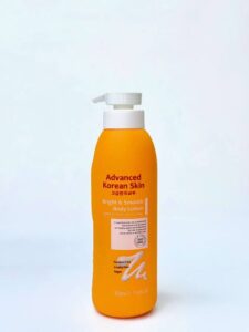 advanced Korean skin Bright and Smooth body lotion 500ml pump bottle