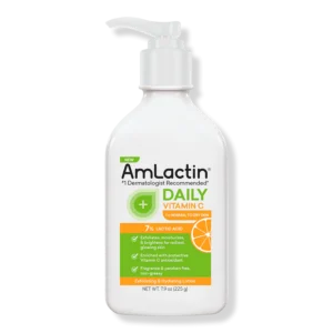 Amlactin Body Lotion Vitamin C 7% lactic acid 7.9oz bottle for glowing and smooth body skin