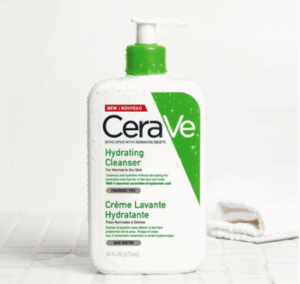 CeraVe Hydrating Cleanser pump bottle for normal to dry skin