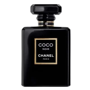 Chanel Coco Noir Eau De Parfum 100ml iconic opaque glossy black glass bottle with gold trim for a premium mysterious amber woody women's fragrance