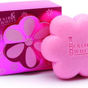 Fair And White So White Exfoliating Soap Bar 200g in pink packaging for radiant skin