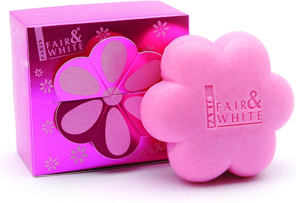 Fair And White So White Exfoliating Soap Bar 200g in pink packaging for radiant skin