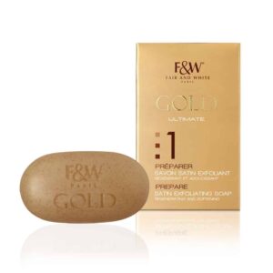Fair and White Gold Argan Exfoliating Soap 200g bar for radiant skin