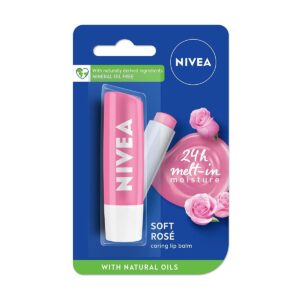 Nivea lip balm Soft Rosé tinted lip care tube for soft pink lips