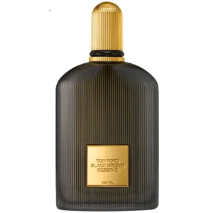 Tom Ford Black Orchid Reserve Parfum 100ml translucent black glass bottle for a luxurious dark chocolate and floral fragrance