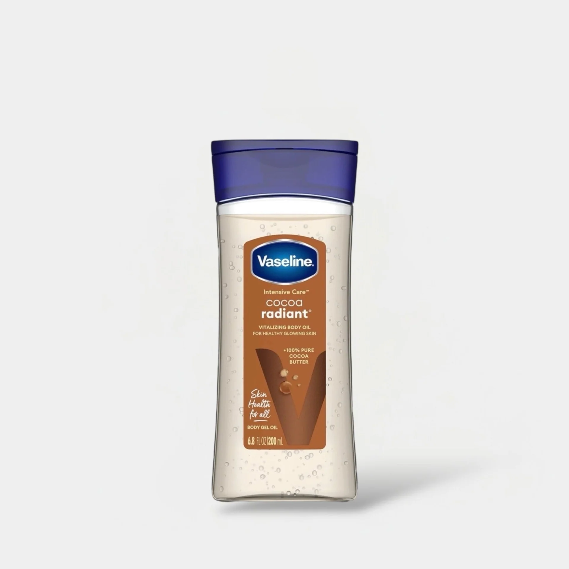 Vaseline body oil intensive care cocoa radiant 200ml bottle for glowing skin
