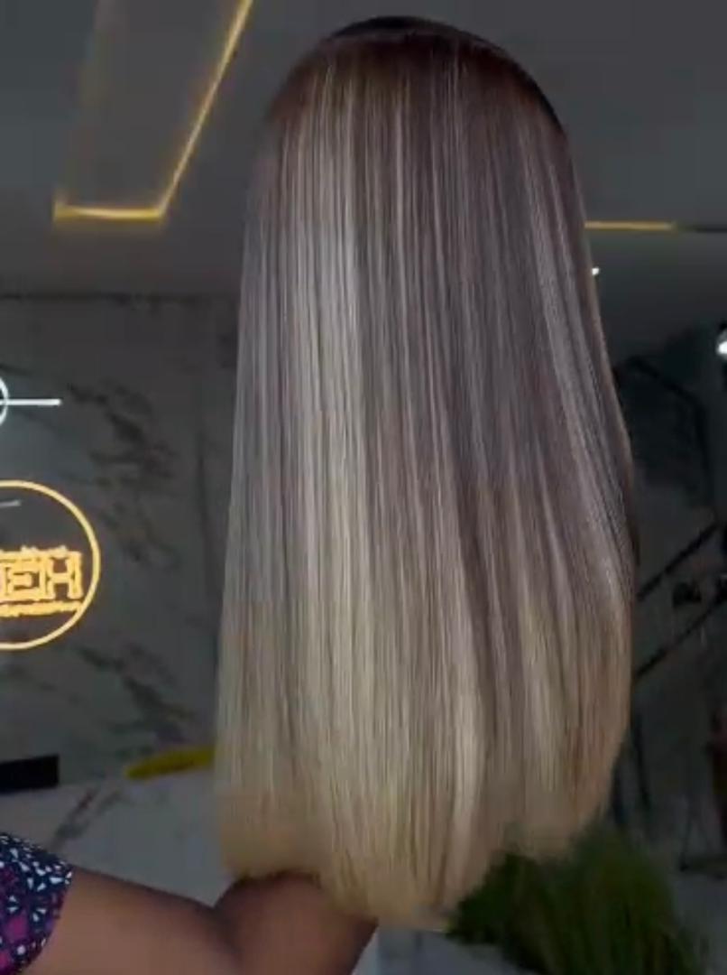 22” Blonde Piano Highlight Vietnamese Bone Straight 2x6 Swiss Lace Deep Part Super Double Drawn 200g Precision Layered Wig - Image 3