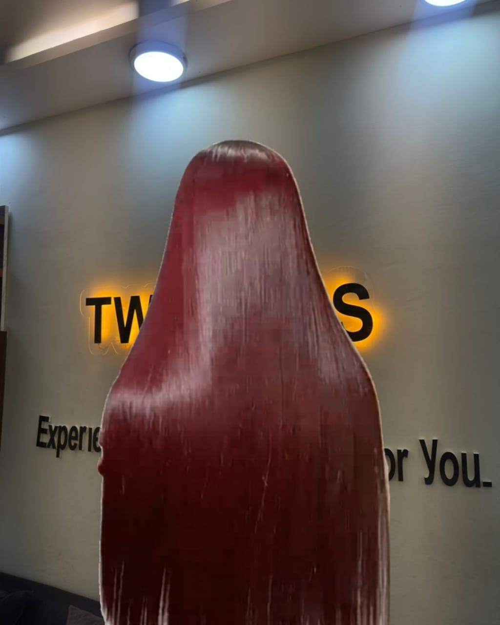 24” Deep Burgundy Vietnamese Bone Straight 2x6 Swiss Lace Deep Part Super Double Drawn 200g Wig - Image 3