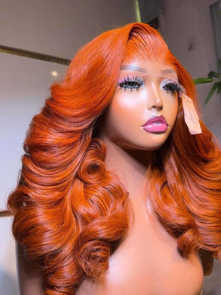 Cajun Ginger Vietnam Bounce 5x5 Closure Layered Virgin Hair Wig - Image 2