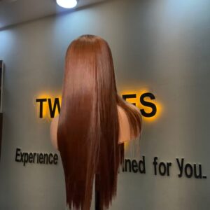 Chestnut Brown Vietnamese Bone Straight 5×5 Closure Wig3