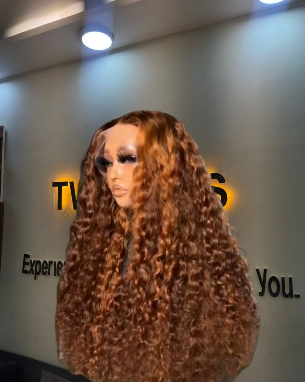 22” Piano Highlight Chinese Pixie Curls 5x5 Swiss Lace Super Double Drawn 300g Factory Wig - Image 2